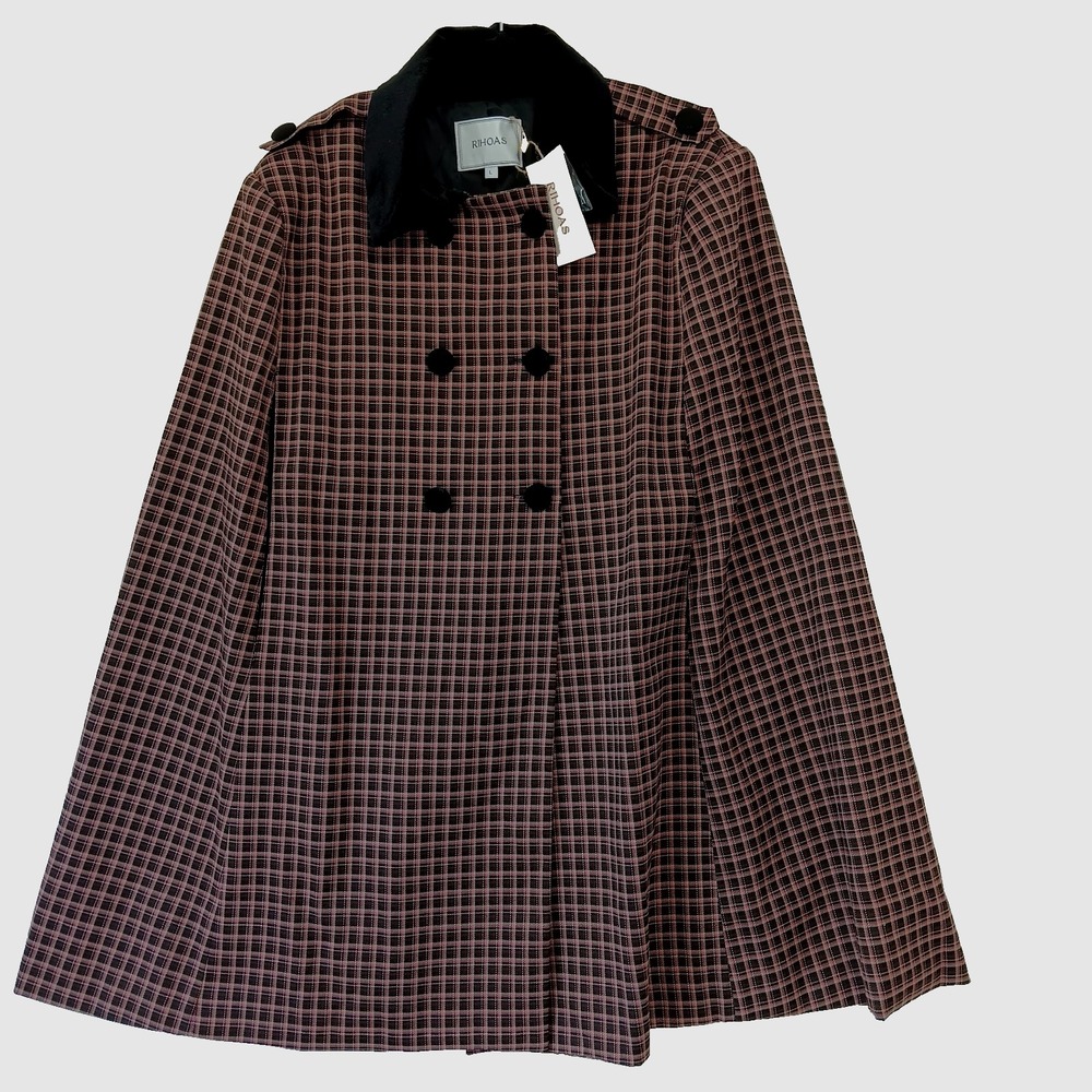 NEW RIHOAS Vintage Style Coat L Women's Elegant Retro Long Jacket - Picture 3 of 13